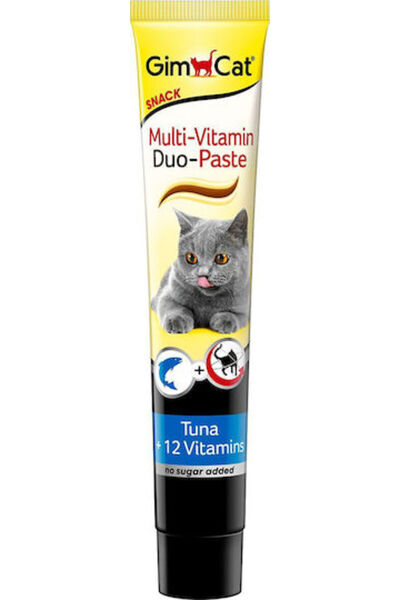 Gimcat Gim Cat Gimpet Πολυβιταμινούχα Πάστα Διπλής Δράσης Τόνος 50γρ.