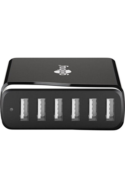 goobay Βάση φόρτισης με 6 θύρες USB-A 50W σε μαύρο χρώμα (44565)