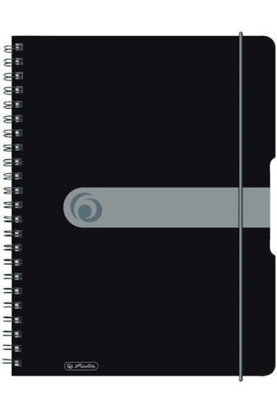Herlitz Σπιράλ τετράδιο Α4 80 φύλλα μαύρο