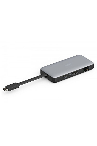 Digitus Σταθμός σύνδεσης USB-C με HDMI 4K PD Ethernet Γκρι (DA-70916)