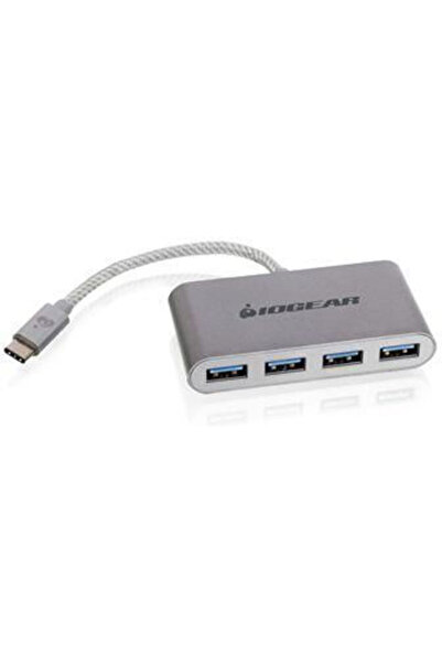 İogear Διανομέας USB 4 Θυρών USB 3.0 με σύνδεση USB-C Ασημί Κωδικός: GUH3C14