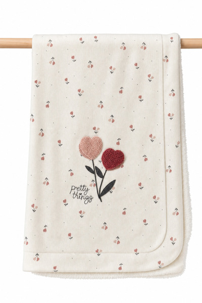 BabyCosy Organic Wear Wellsoft Blanket 100% Organic Cotton Baby Girl Floral P...