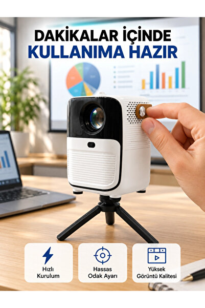 Eco Lounge Ultra HD Çözünürlüklü Taşınabilir Projektör – 1920x1080 Piksel Görüntü Kalitesi Yeni Nesil