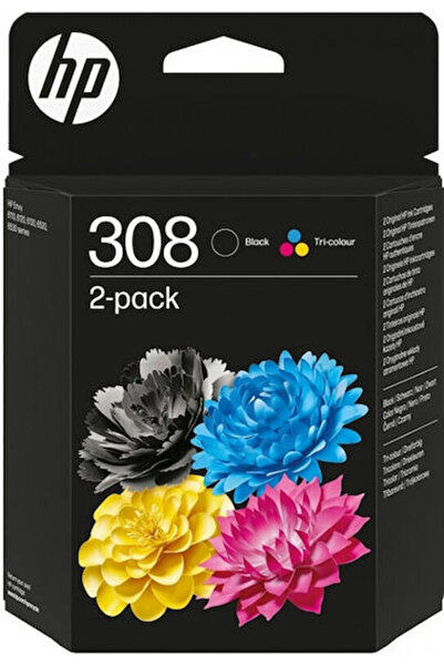 HP 308 Γνήσιο Μελάνι Εκτυπωτή InkJet Πολλαπλών Χρωμάτων (6L6S6UE/301)