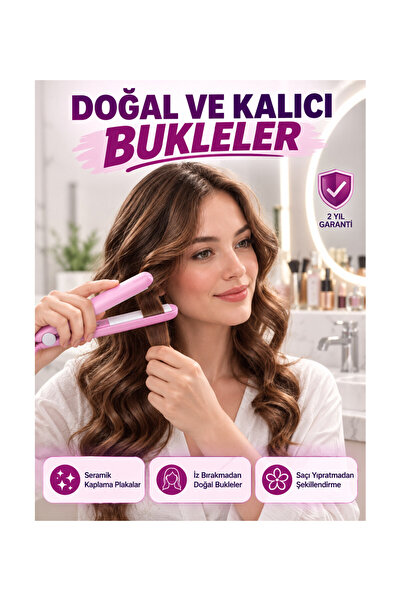 pınaxar Lightweight and Portable Ceramic Short Hair Curling Iron – Ergonomic ...