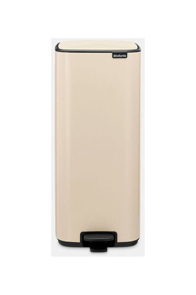 Brabantia Πλαστικός κάδος απορριμμάτων με πεντάλ, μπεζ, 30 λίτρα