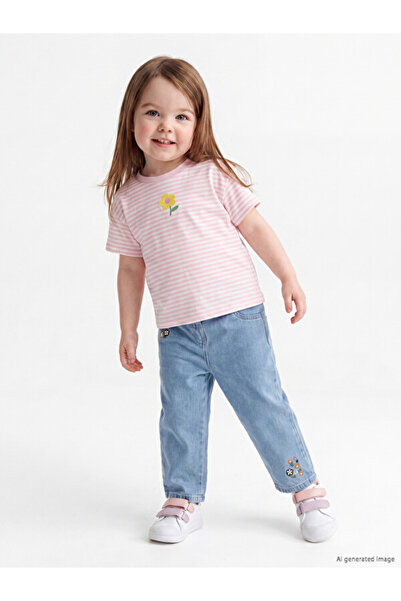 LC Waikiki I Flower Embroidered Baby Girl Jean Pants from Freezen Store