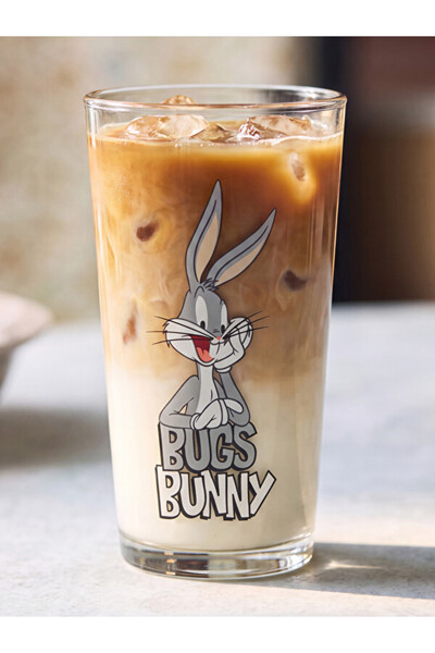 LC Waikiki Quality Parts from Çelebi Store Bugs Bunny Printed Glass Cup 550 ml