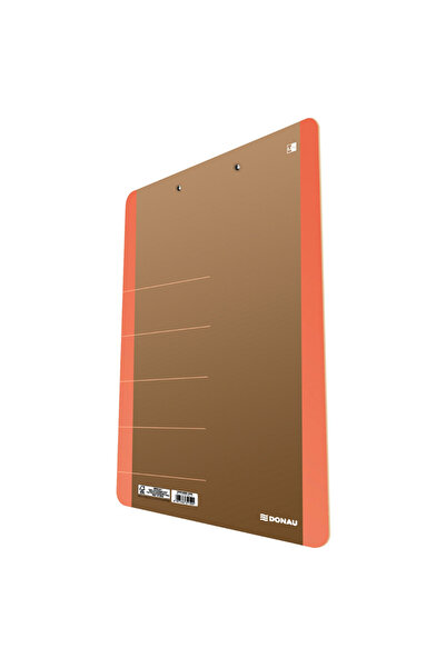 donau Double A4 Clipboard, 900Gsm Cardboard, Rounded Corners, Life - Orange E...