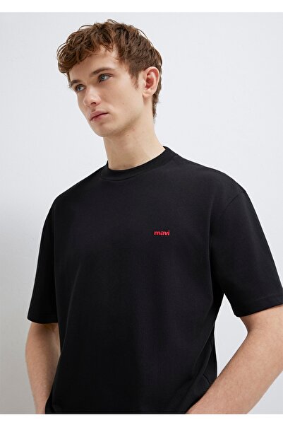 Mavi Logo Printed 100% Cotton Loose Fit T-Shirt