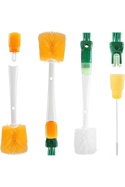 Yelajoy 2Pcs Bottle Brush Set, 5-in-1 Multifunctional Water Bottle Cleaning B...