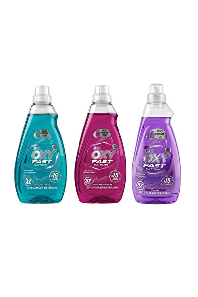 Oxy Fast Hızlı Yıkama Sıvı Çamaşır Deterjanı 1480 ml 3 Adet Renkliler&Siyahla...