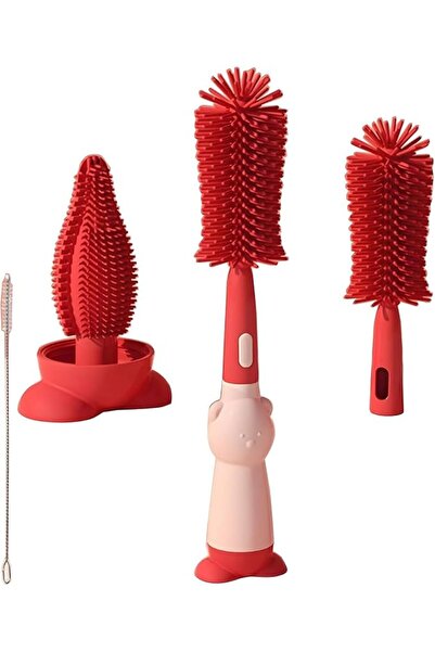 Aputue Baby Bottle Brush Set, Gentle Silicone Bristles with Gap Cleaner, Hygi...