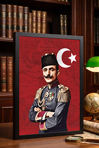 Günışığı Atölyesi Enver Paşa Çerçeveli Tablo - İttihat ve Terakki Tarihi Duva...