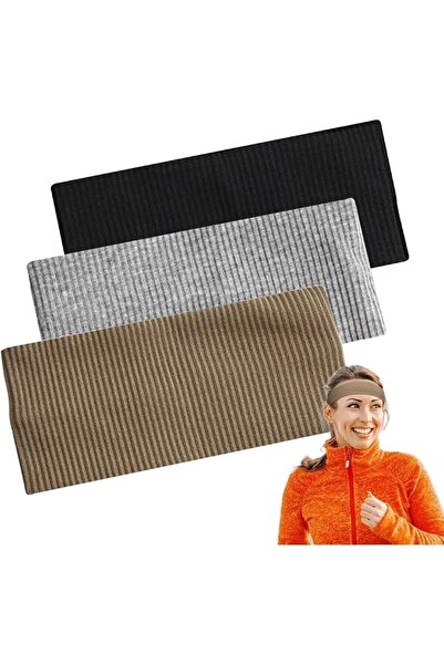 KASTWAVE 3 Pcs Wide Headbands for Women Girls, 8cm Wide Cotton Head Bands, Kn...