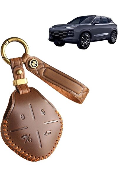 Generic Premium Leather Key Fob Cover Protector Compatible with Jetour Dashin...