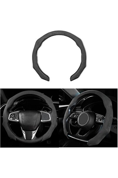 KASTWAVE Suede Steering Wheel Cover, Sport Non-Slip Protector for 15 Inch Whe...
