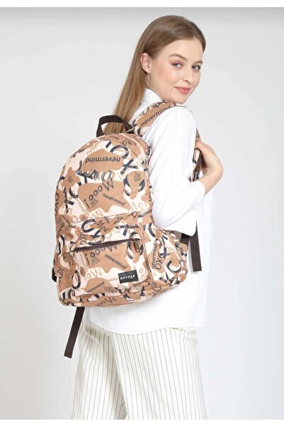 Street Bag Unisex Nevermind Written Pattern Waterproof Backpack Daily School ...
