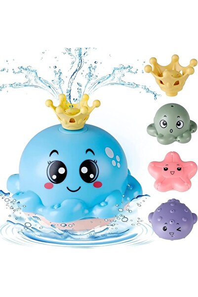 TERRIFI Auto-Sensing Baby Bath Toy, Light Up Water Spray Octopus with 4 Inter...