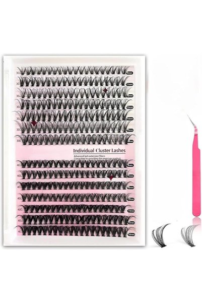 Hepiide Lash Cluster Extension Kit: 30D 40D Mix Lash Clusters Set with Tweeze...