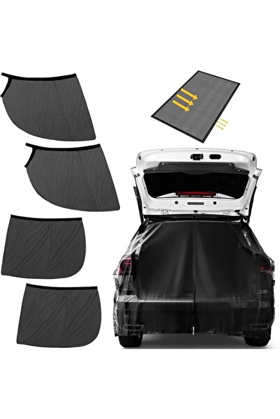 TERRIFI 6 Pcs Car Tailgate Mesh Screen, Camping Mosquito Net Set for SUV with...