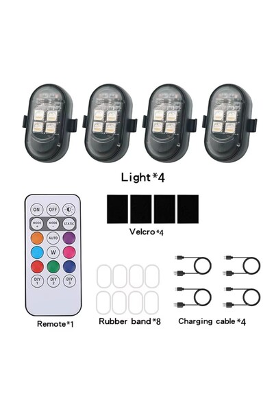 Choice3 1PC Remote 4 Light-A Wireless Light Aircraft Airplane Helicopter Warn...