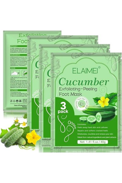 ELAIMEI Foot Peeling Mask,3 Pack Ultra Foot Mask for Cracked Skin, Exfoliatin...