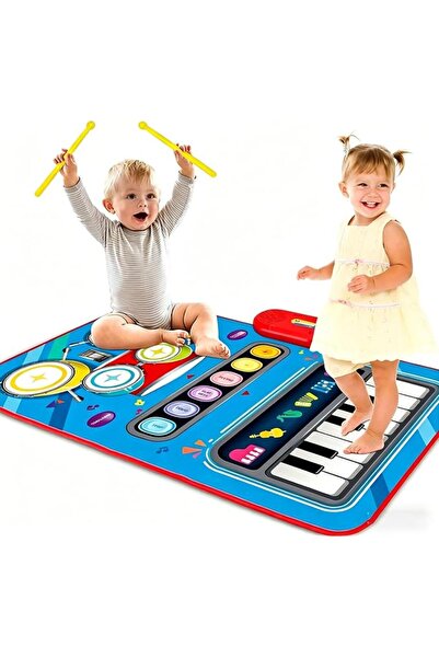 LinJie Piano Music Dance Mat,3 In 1 Piano Drum Babies Play Mat， Baby Musical ...