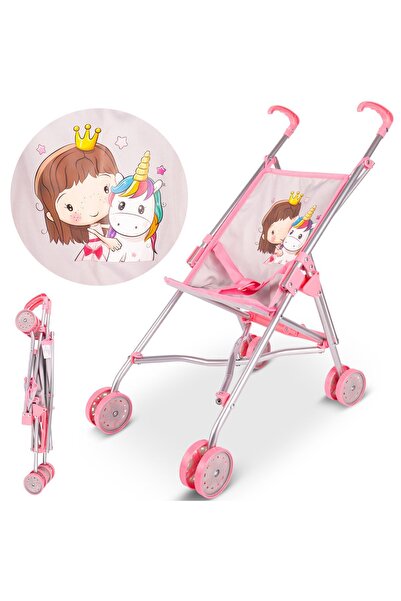 MalPlay Cărucior pliabil pentru păpuși Prințesă Unicorn
