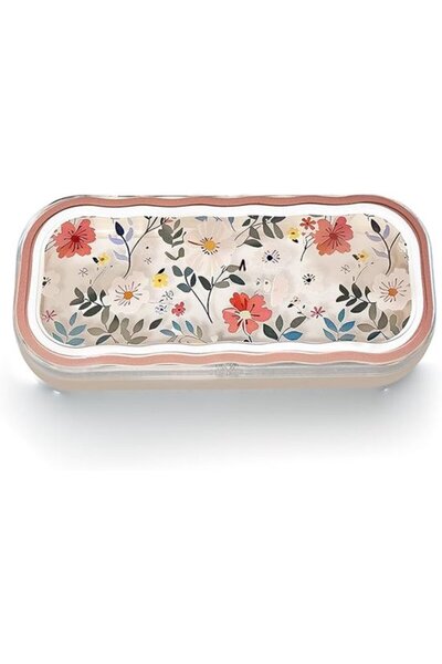STARSTAR Hard shell case – 1 Pack – Women's – Flower design – Portable glasse...