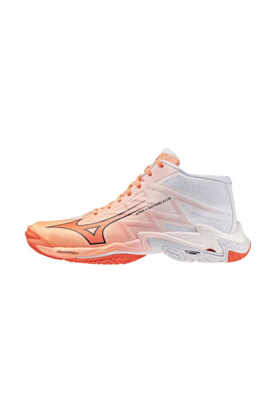 MIZUNO Wave Lightning Elite Mid Men's Volleyball Shoes Orange / White