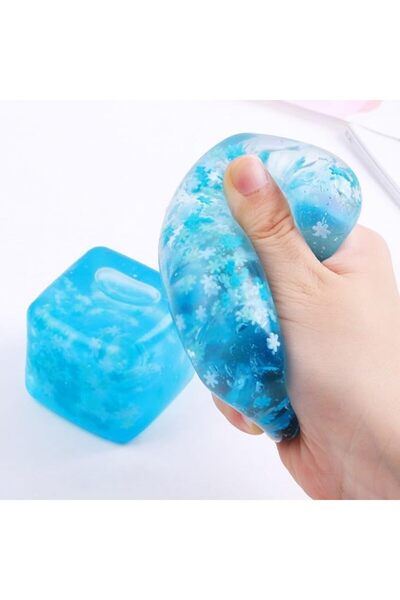 AQUAFALCON Ice Cube Squishy Toys, Squishy Fidget Toys, Cube Block Stress Balls for Adults Stress Relief