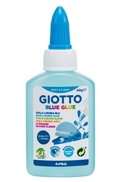 Giotto Liquid Glue 40Gr, Blue Glue, Blue