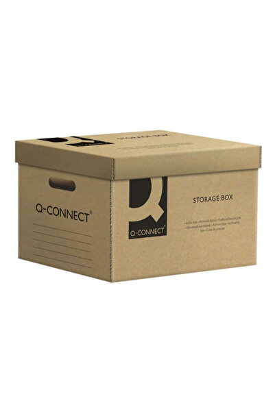 Q-Connect Filing Container With Removable Lid, 515X305X350Mm, 483Gsm Cardboar...