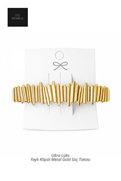 Weweus Gold Spring Clip Metal Hairpin
