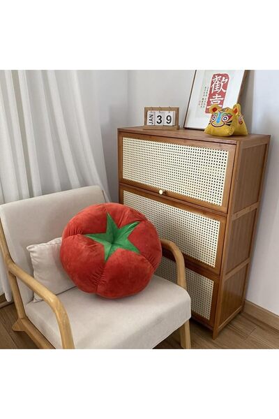 Yelajoy Red Tomato Pillow, Tomato Shaped Floor Cushion, Decorative Seat Throw...