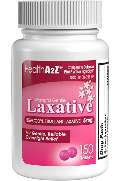 HealthA2Z ®   مُخفف للإمساك لطيف للنساء |   بيساكوديل محفز ومرهم ملين 5 ملغ |...