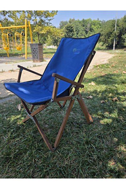 KOL DAYAMALI Ahşap Katlanır Kamp Sandalyesi |Bahçe, Piknik, Balkon | Çantalı