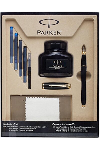 Parker URBAN FOUNTAIN PEN GOLD TRIM PACK SET