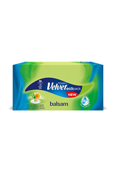 Velvet White Cosmetic Wipes, 3 Layers, 70 Pcs/Box, Balm - Aloe Vera And Calen...