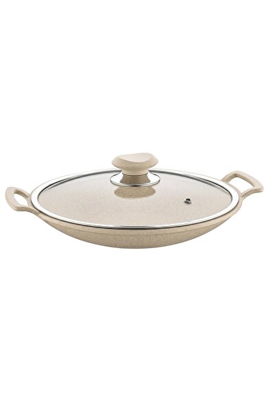 OMS 3228 34cm Cast Iron Roasting Pan with Glass Lid Kumbeji