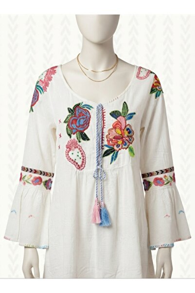 Genel Markalar İtalyan keten %100cotton tunik Gömlek
