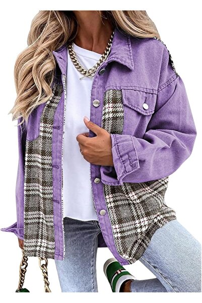 Generic Womens Oversized Denim Jacket Long Sleeve Boyfriend Jean Jacket Casua...