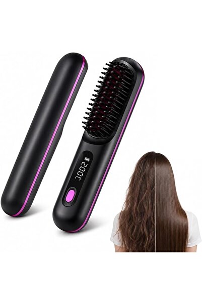 GENERAL Cordless Hair Straightening Brush for Women Portable Mini Hair Straig...