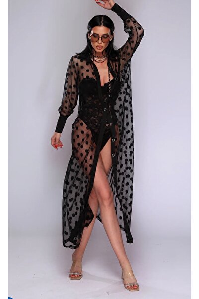 prettybrand polka dot beach cardigan