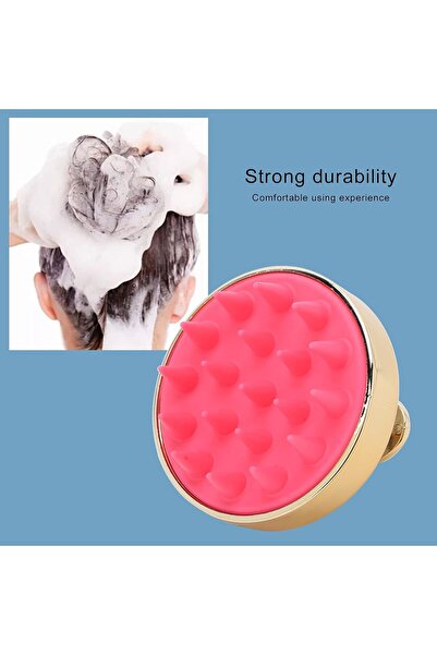HXD Zoomlion Silicone Scalp Massage Hair Brush, Pink with Gold Handle | Soft ...