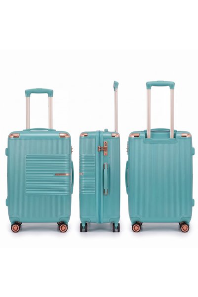 Dubai Power 4PC ABS Hardside Luggage Set 14/20/24/28 Inch with TSA Lock & Spinner Wheels, Includes Travel Makeup Case, Lightweight Carry-On & Checked Suitcase Set for Women Men