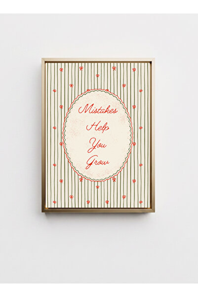 LOWHA Canvas Wall Art on Wood Frame with Gold Floating Frame & Motivational P...