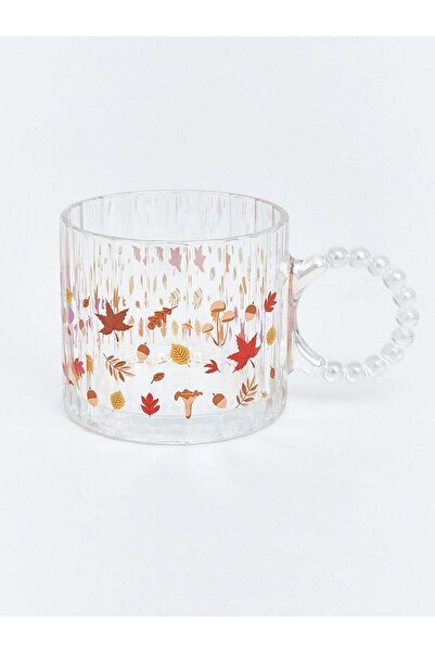 LC Waikiki Mixed Flower Printed Glass Mug 300 ml (W6)
