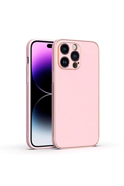 Yolo Θήκη για iPhone 15 Pro Max, Δερμάτινη, με περίγραμμα TPU, Ροζ